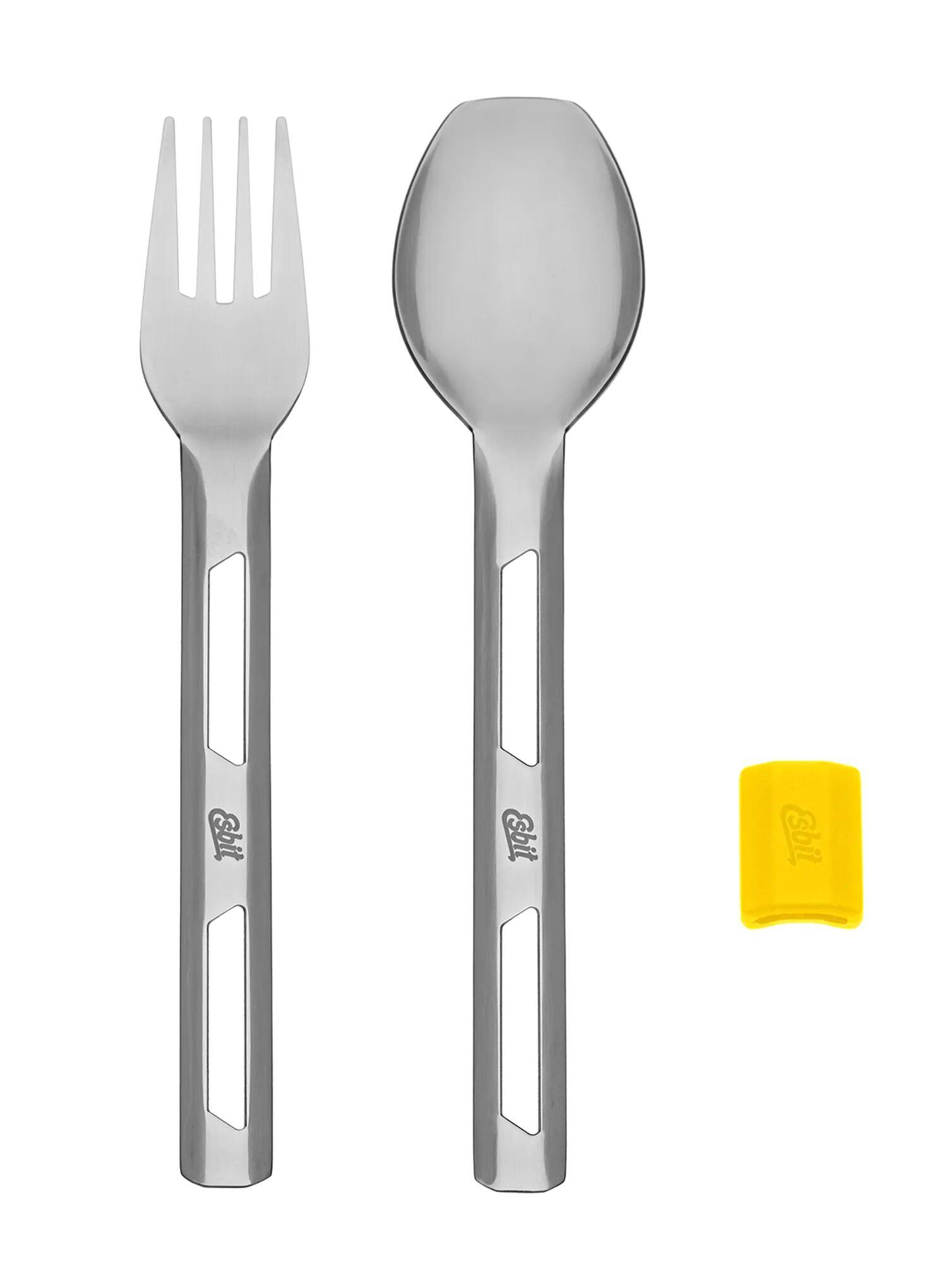 Sztućce turystyczne Esbit Cutlery Set Incl. Silicone Band L - sunshine yellow 2/7