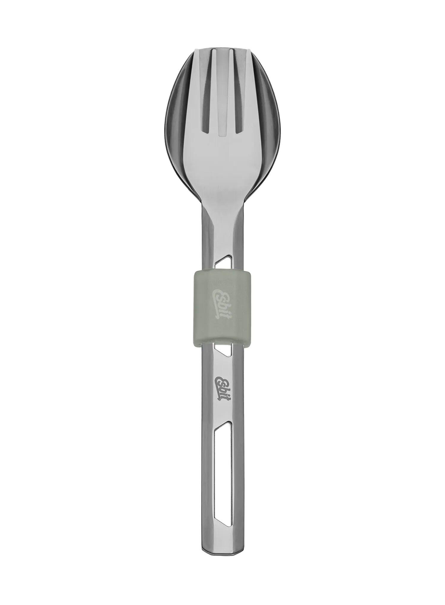Sztućce turystyczne Esbit Cutlery Set Incl. Silicone Band L - stone grey 3/7