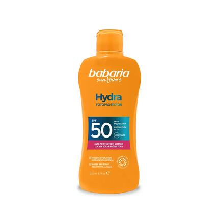 Babaria Hydra Leche Solar Aloe SPF50+ Hidratante y Resistente al Agua