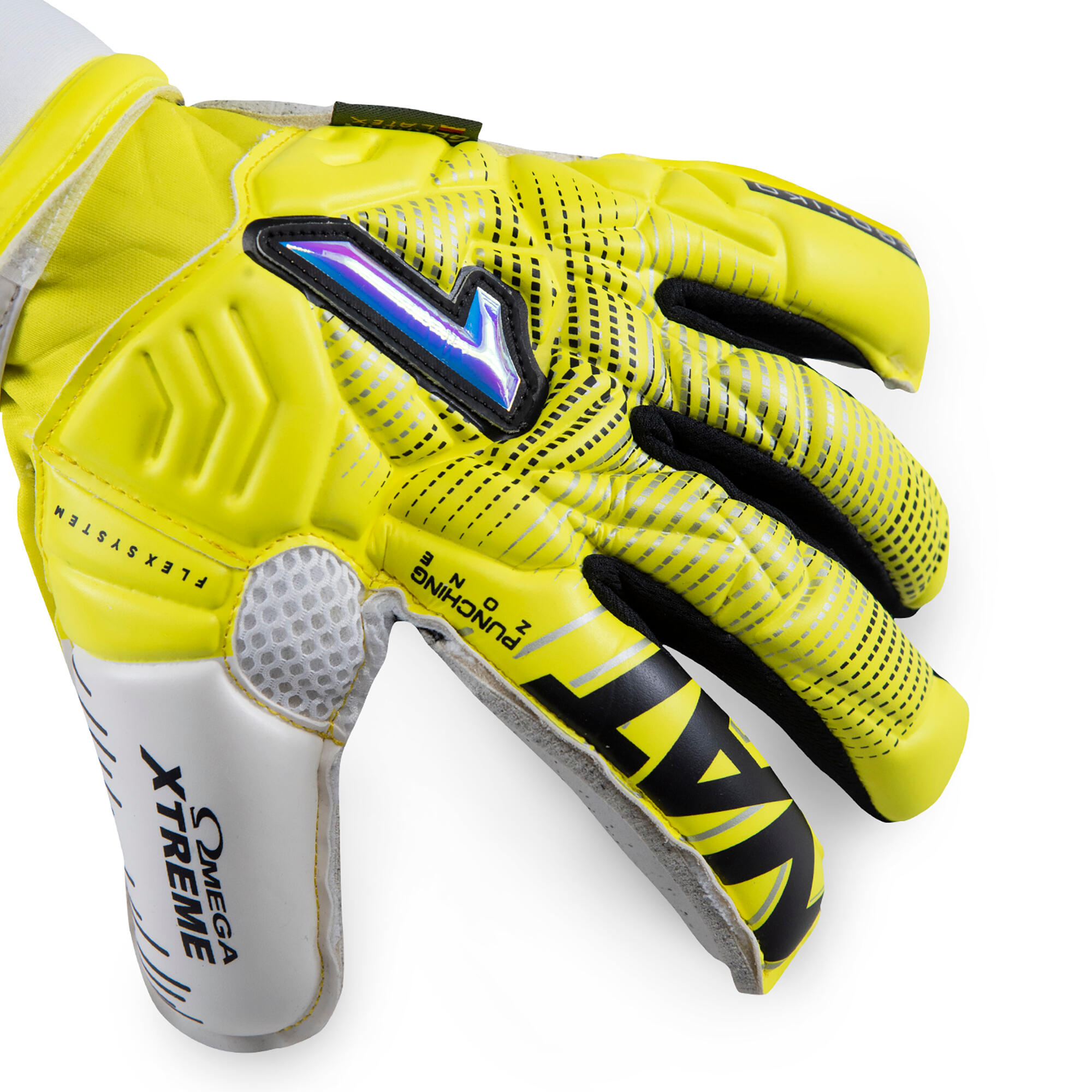 Torhüterhandschuhe Erwachsene Rinat Egotiko Stellar Alpha  Gelb/weiß 2/5