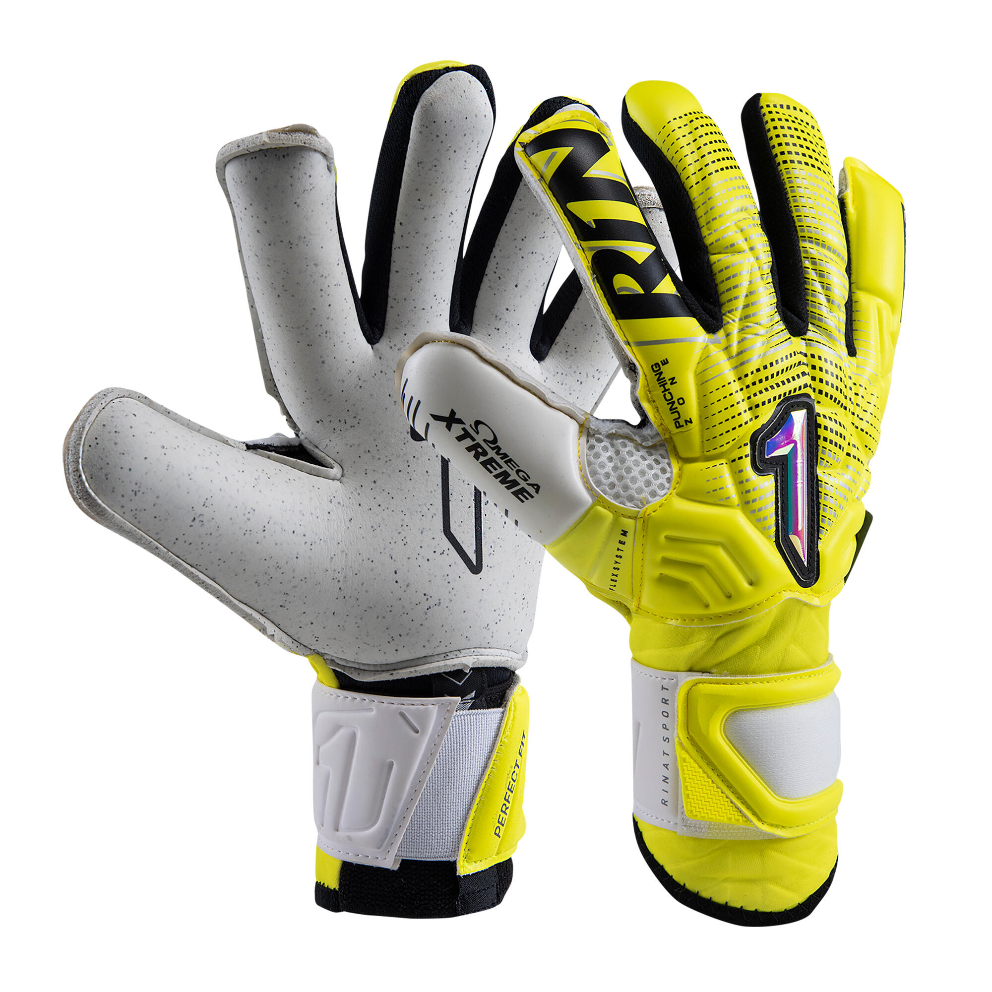 Torhüterhandschuhe Erwachsene Rinat Egotiko Stellar Alpha  Gelb/weiß 1/5