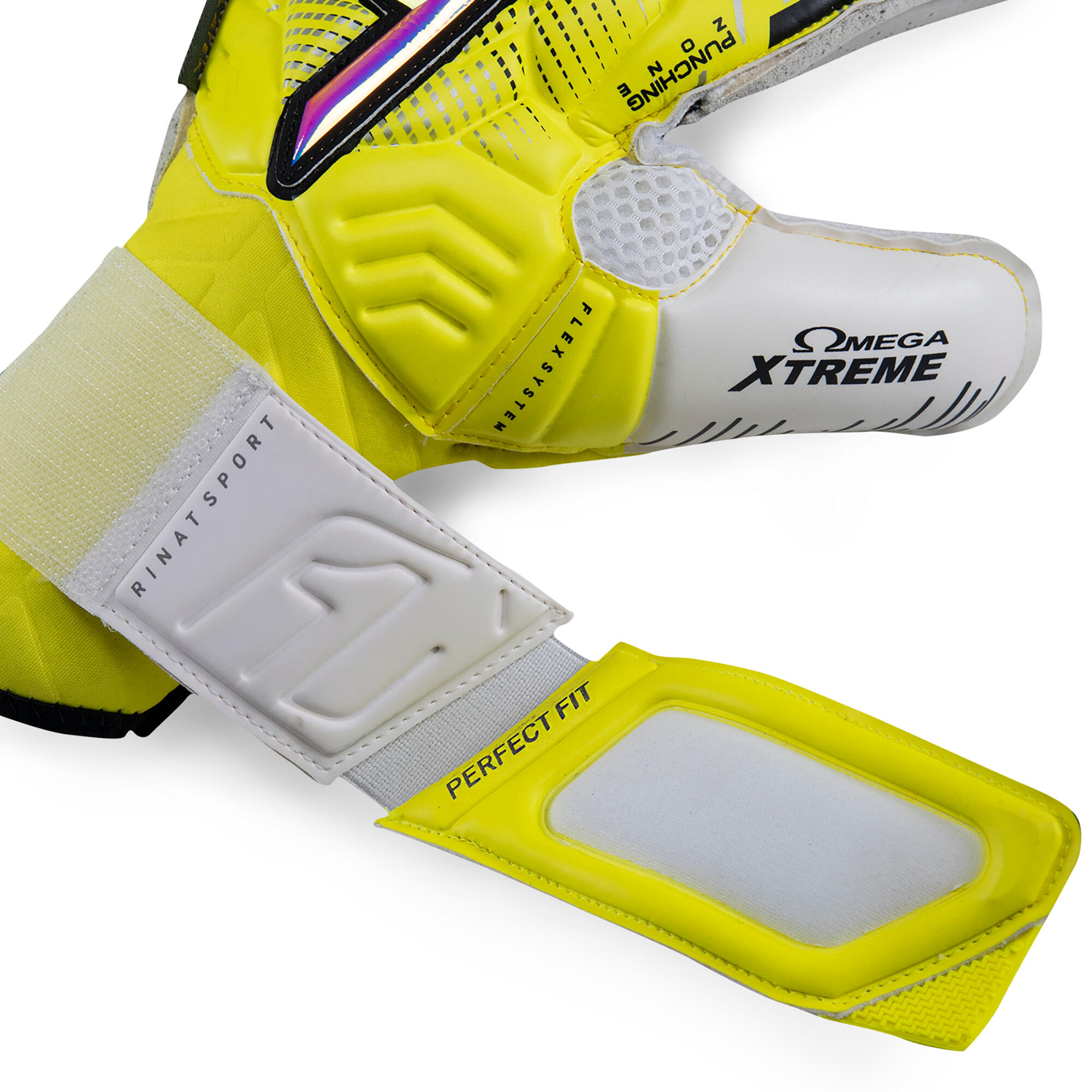 Torhüterhandschuhe Erwachsene Rinat Egotiko Stellar Alpha  Gelb/weiß 4/5