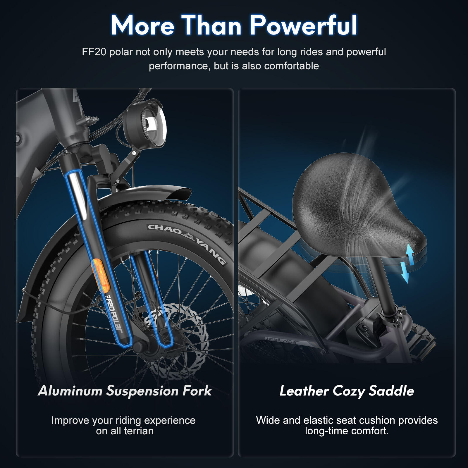 Bicicleta elétrica FAFREES FF20 Polar com bateria dupla e travões hidráulicos 6/7