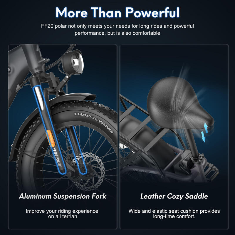 Bicicletă electrică pliabilă FAFREES FF20 Polar, baterii duble de 48V 24Ah