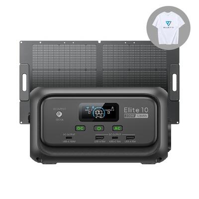 Elite 10 draagbare powerstation +100w zonnepaneel voor reizen,dagelijkse back-up