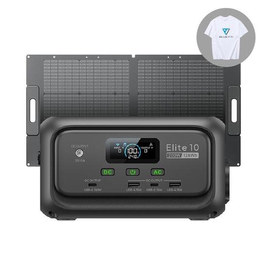BLUETTI Solar Generator Elite 30 V2 + 100W, 288Wh pour Urgences & Pannes