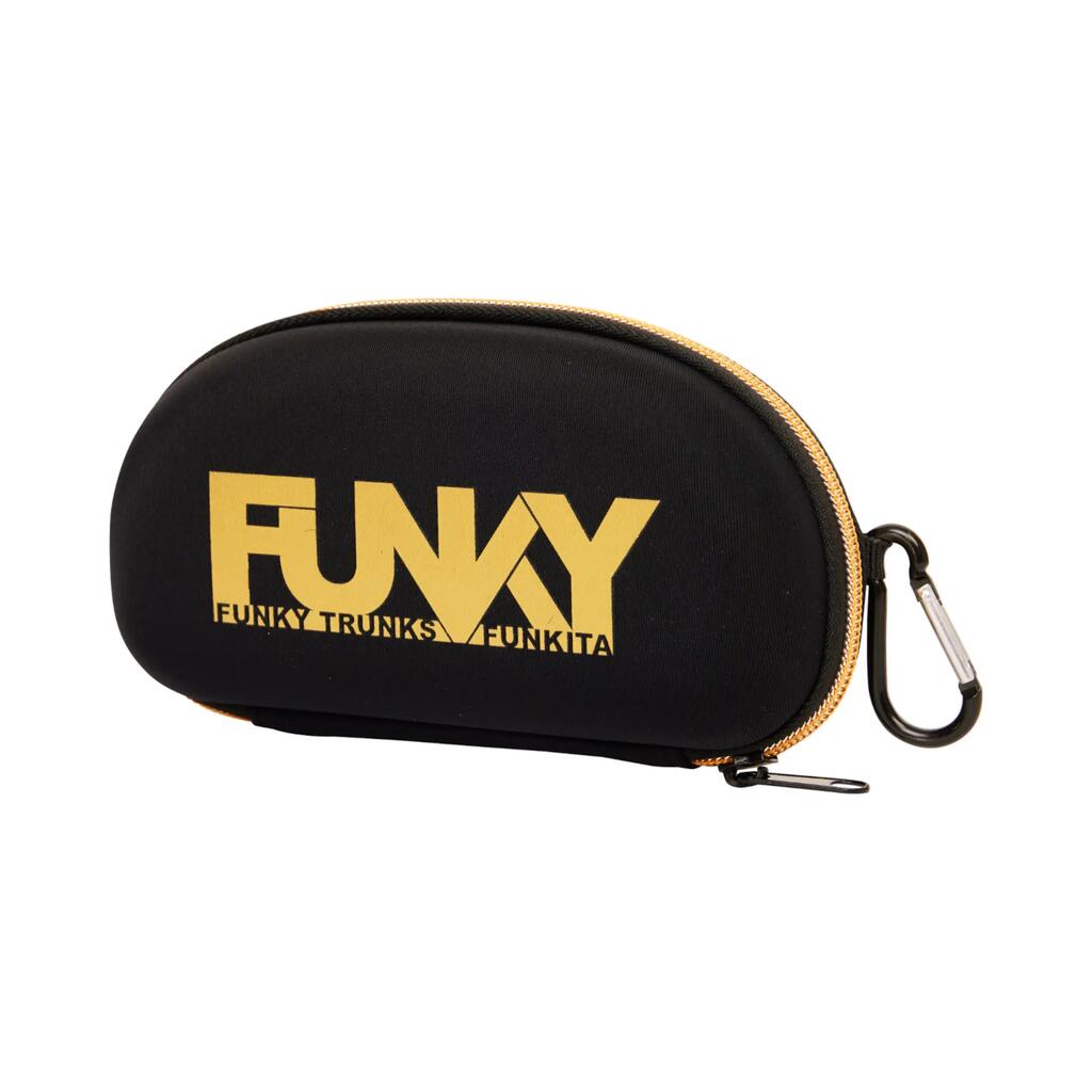 Funky Trunks Black Attack Case Closed Goggle Case - Black/Gold