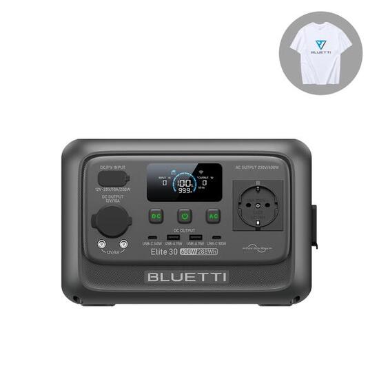 Générateur Électrique Portable BLUETTI Elite 30 V2 600W pour camping et Tempête
