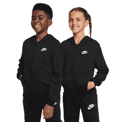 Ritshoodie club fleece zwart - fd3017-010