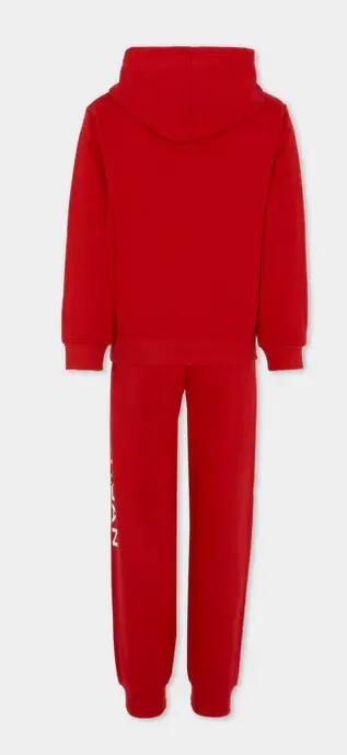 JORDAN Tuta MJ Baseline Fleece rossa per bambino e bambina 2/3