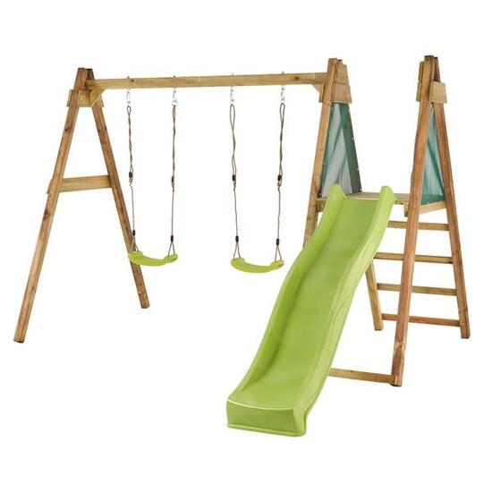 Portique 2 balançoires et toboggan WINDI