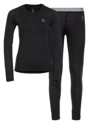 Ensemble Pull / Bas Odlo Merino 200 Set Noir Femme