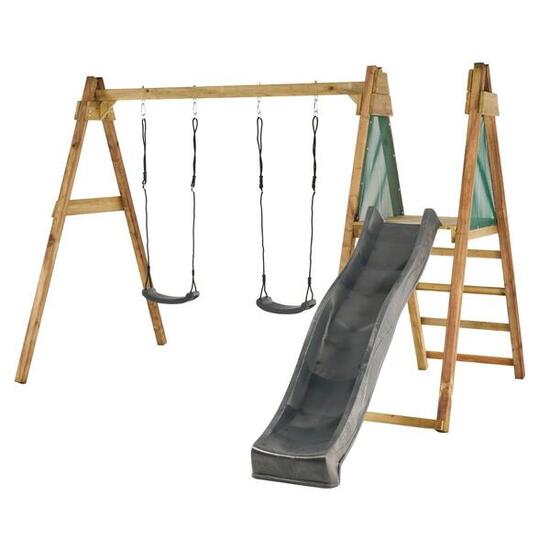 Portique 2 balançoires et toboggan WINDI