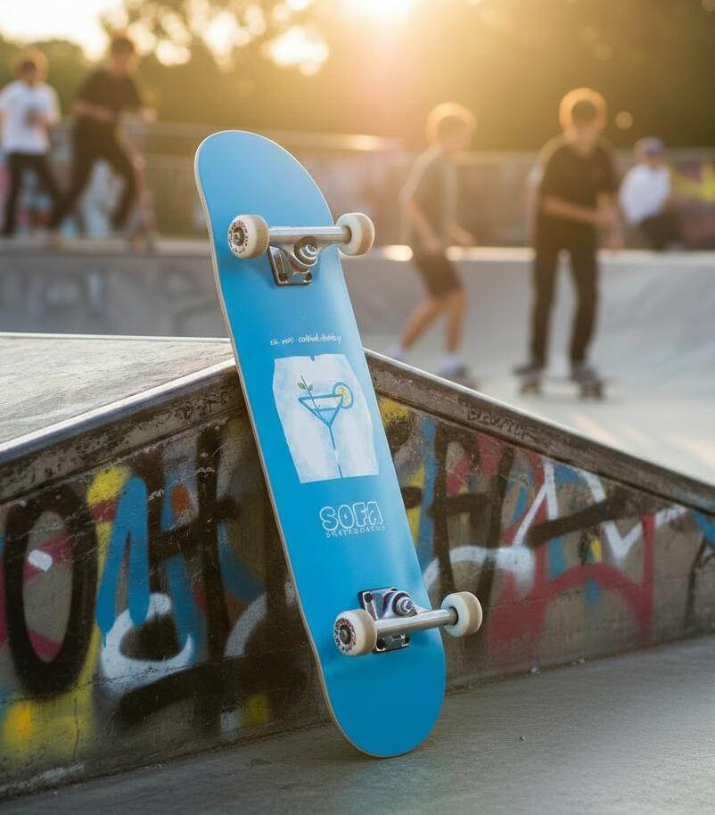 Planche de Skate – 8.375" – Cocktail – Deck Bleu – Sofa Skateboards 3/3