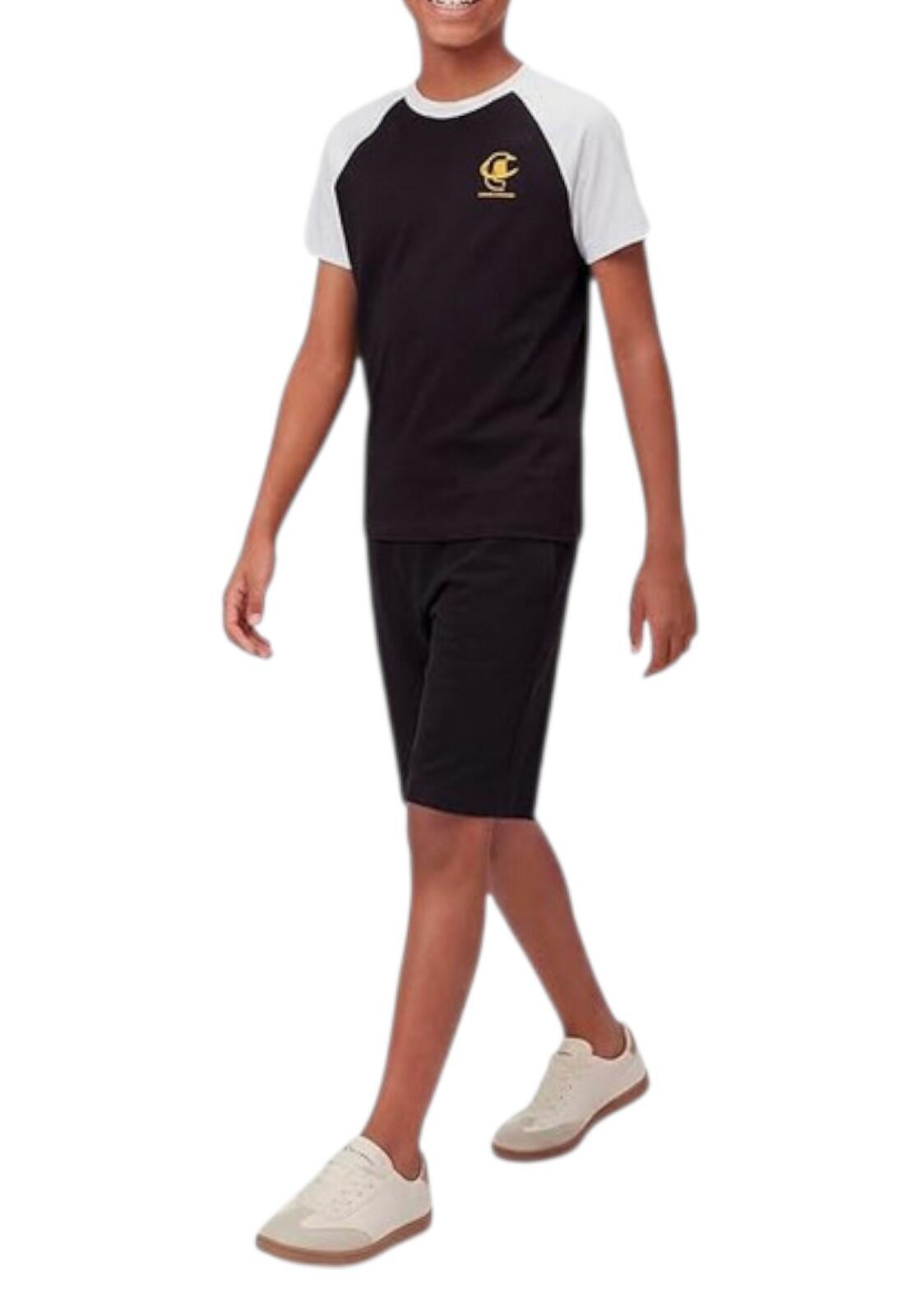 Champion Boy-Graphic Set with Logo Bambini e Ragazzi 307557 KK001 BLACK 3/4