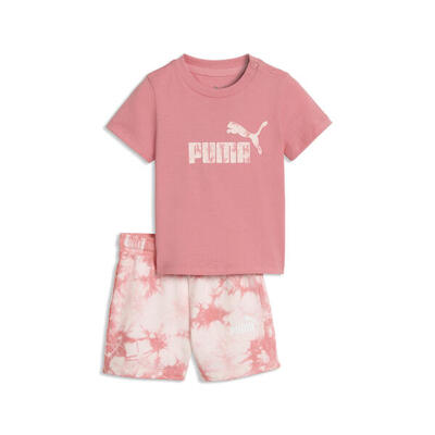 Essentials tied-dye-set met t-shirt en short voor peuters puma