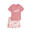 Trening bebe tricou cu mânecă scurtă, pantaloni scurți Essentials Tie-Dye, roz