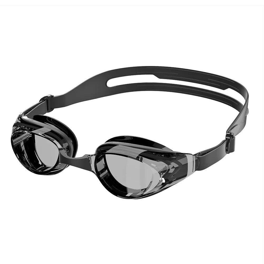 Swimming Goggles with UV Protection for Adult (Black Grey)