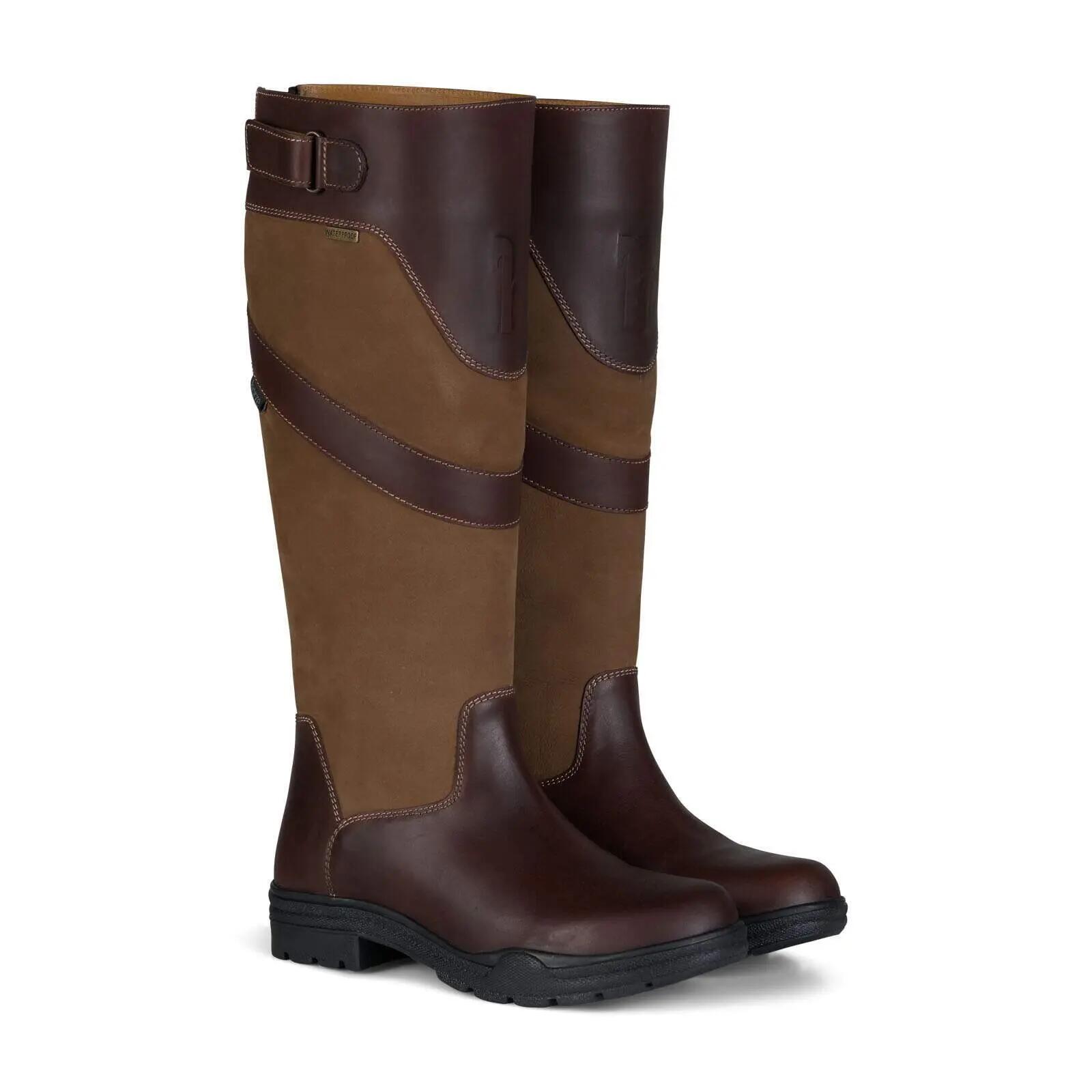 Bottes d'équitation imperméable campagne femme Horze Waterford 2/5