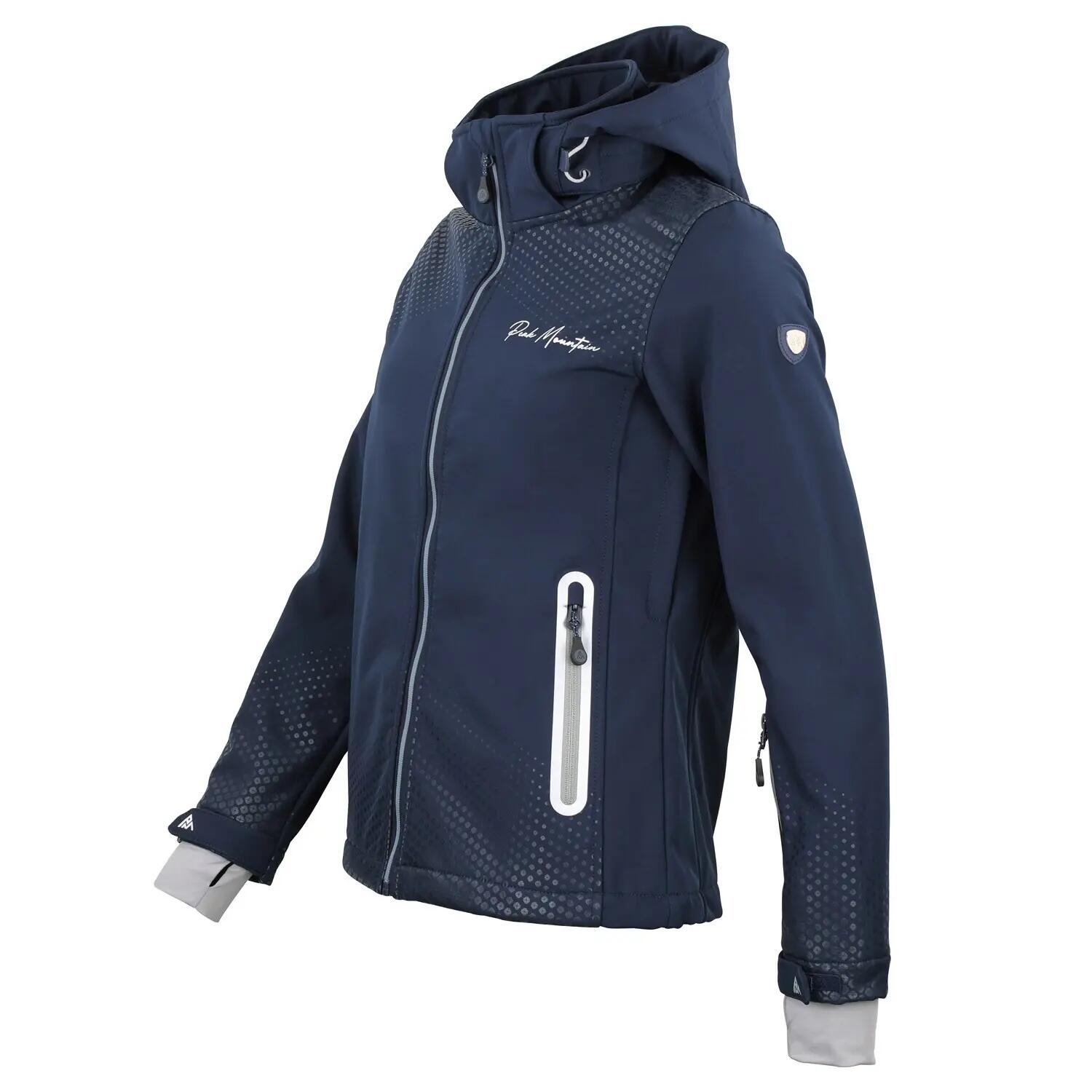 Dames fleece vest met capuchon en ritssluiting Peak Mountain Softshell 3/3