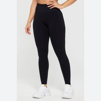 Naadloze scrunch legging voor dames, gemaakt van elastisch materiaal.