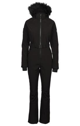 Dlx Valene Damen Softshell Skianzug Einteiler Schwarz