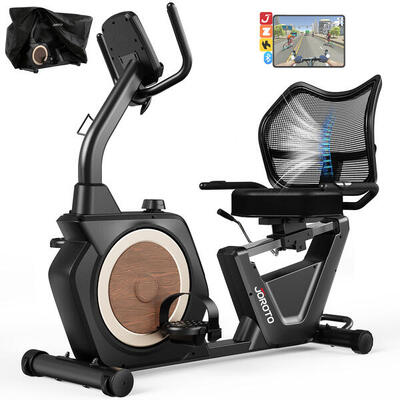 Jh50 ligfiets, 16 weerstandsniveaus, lcd-display, tot 182 kg, bluetooth en app