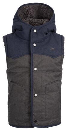 Trespass Get- Gilet réversible unisexe pour enfants gris foncé chiné