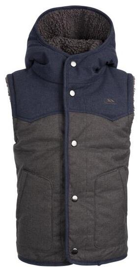 Trespass Get- Gilet réversible unisexe pour enfants gris foncé chiné