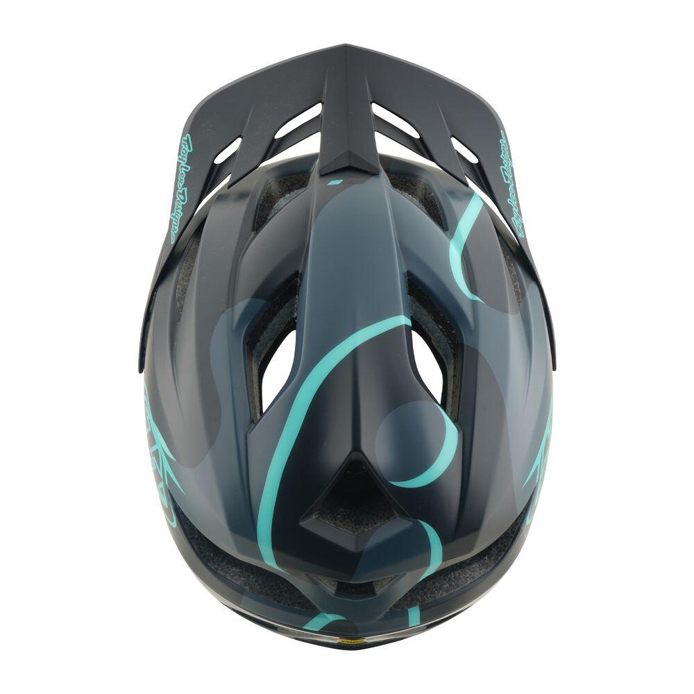 Casco Flowline Se - Insignia - Gris oscuro / Azul oscuro - Carbono / Verde azula 3/6