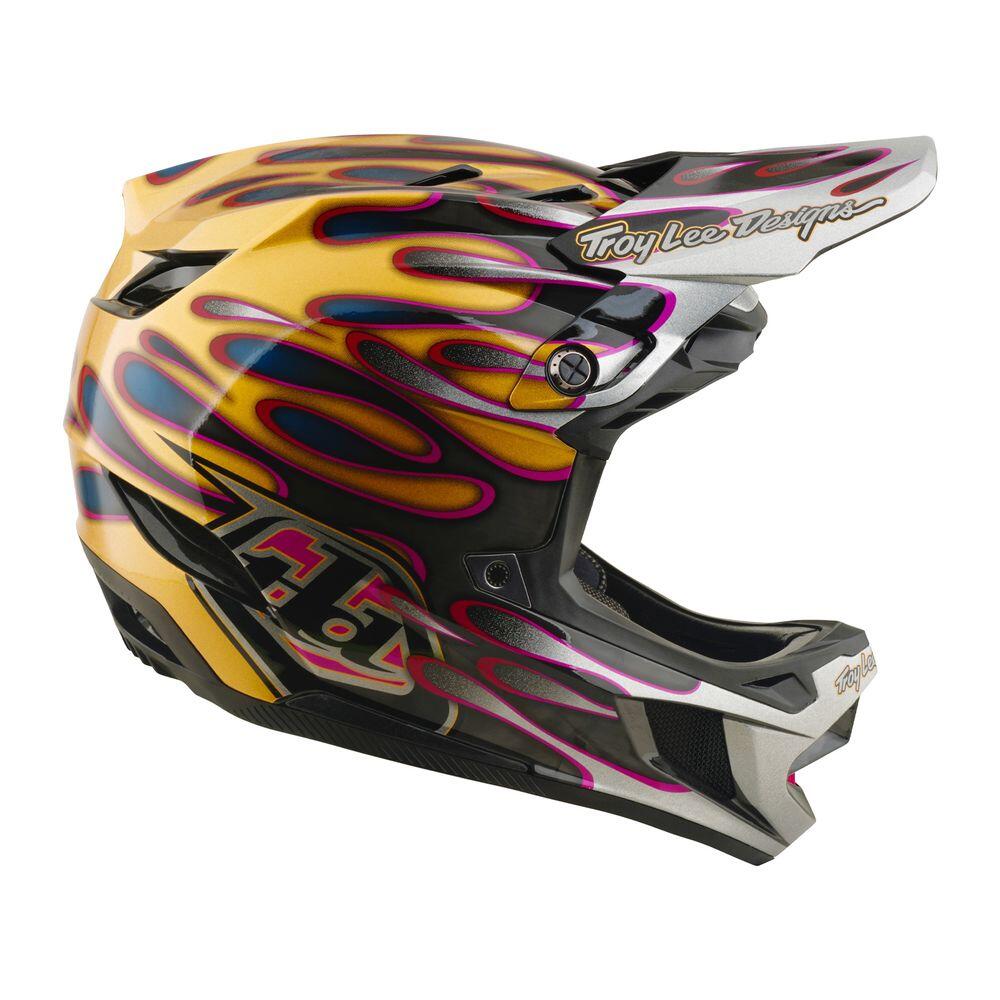 MTB-helm D4 Carbon - Overspray - Goud / Zwart 6/6