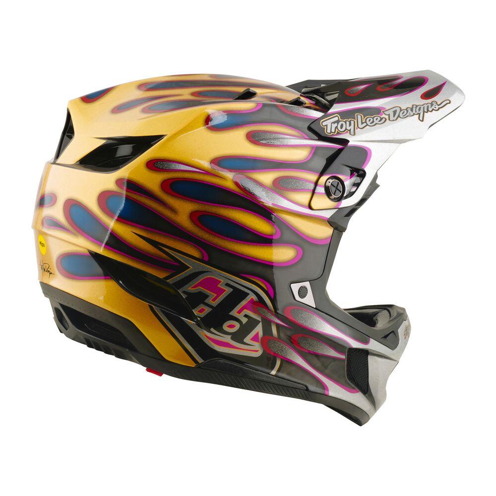 MTB-helm D4 Carbon - Overspray - Goud / Zwart 5/6