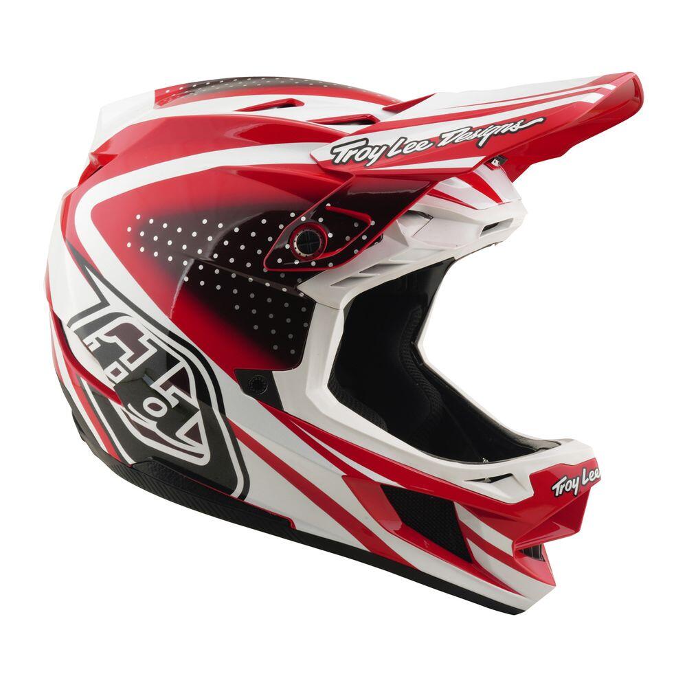 MTB-helm D4 Polyacrylite - The Line - Rood / Wit 4/6