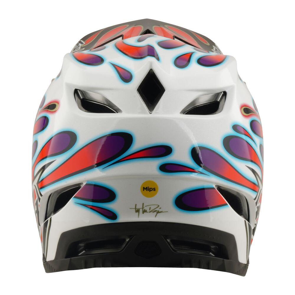 Capacete de Ciclismo D4 Composite - Overspray - Branco / Vermelho 4/6