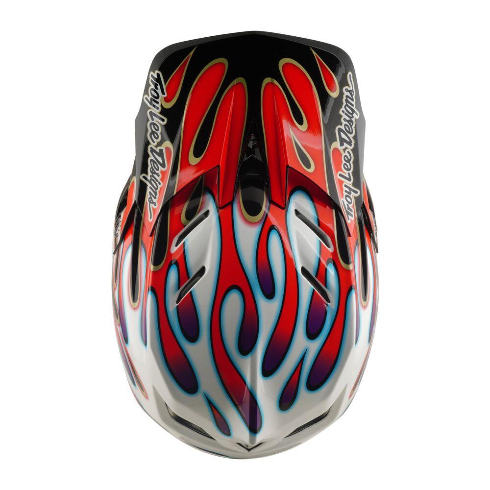 Capacete de Ciclismo D4 Composite - Overspray - Branco / Vermelho 3/6