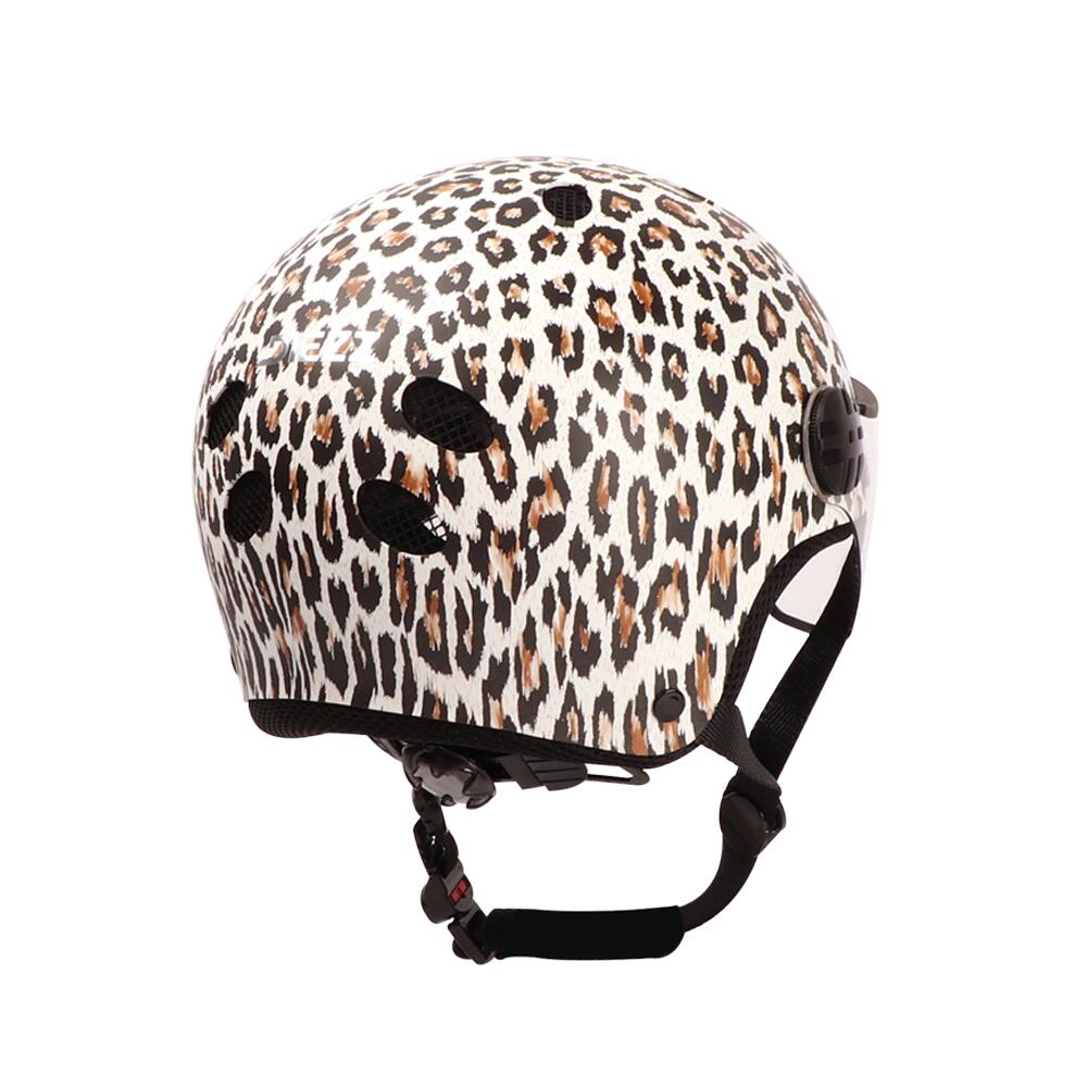 CITY Fahrradhelm mit farbigem Visier LEOPARD 2/6