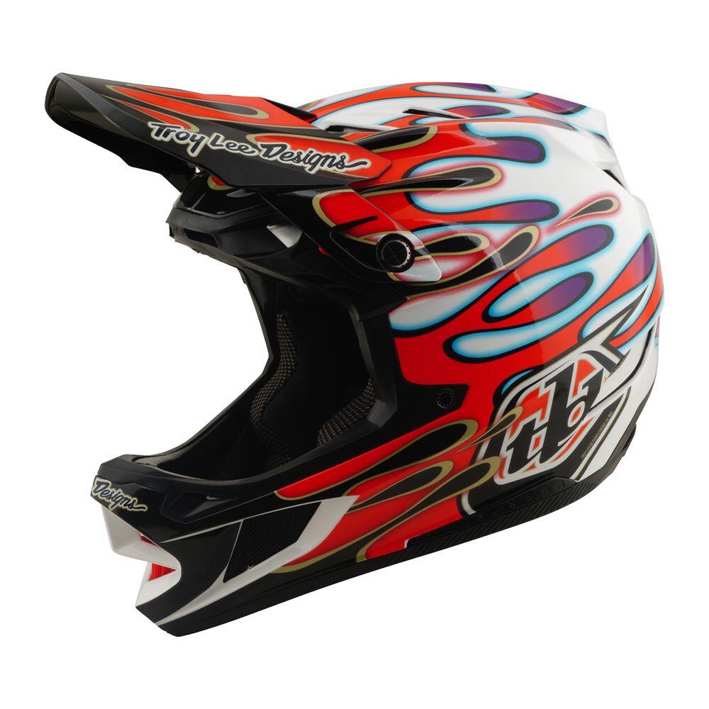 Capacete de Ciclismo D4 Composite - Overspray - Branco / Vermelho 5/6