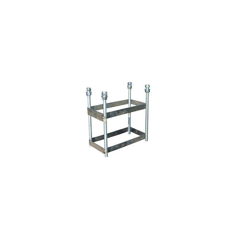 2 Cestas Minibasket Monotubo 100x100 mm con Base 3/4