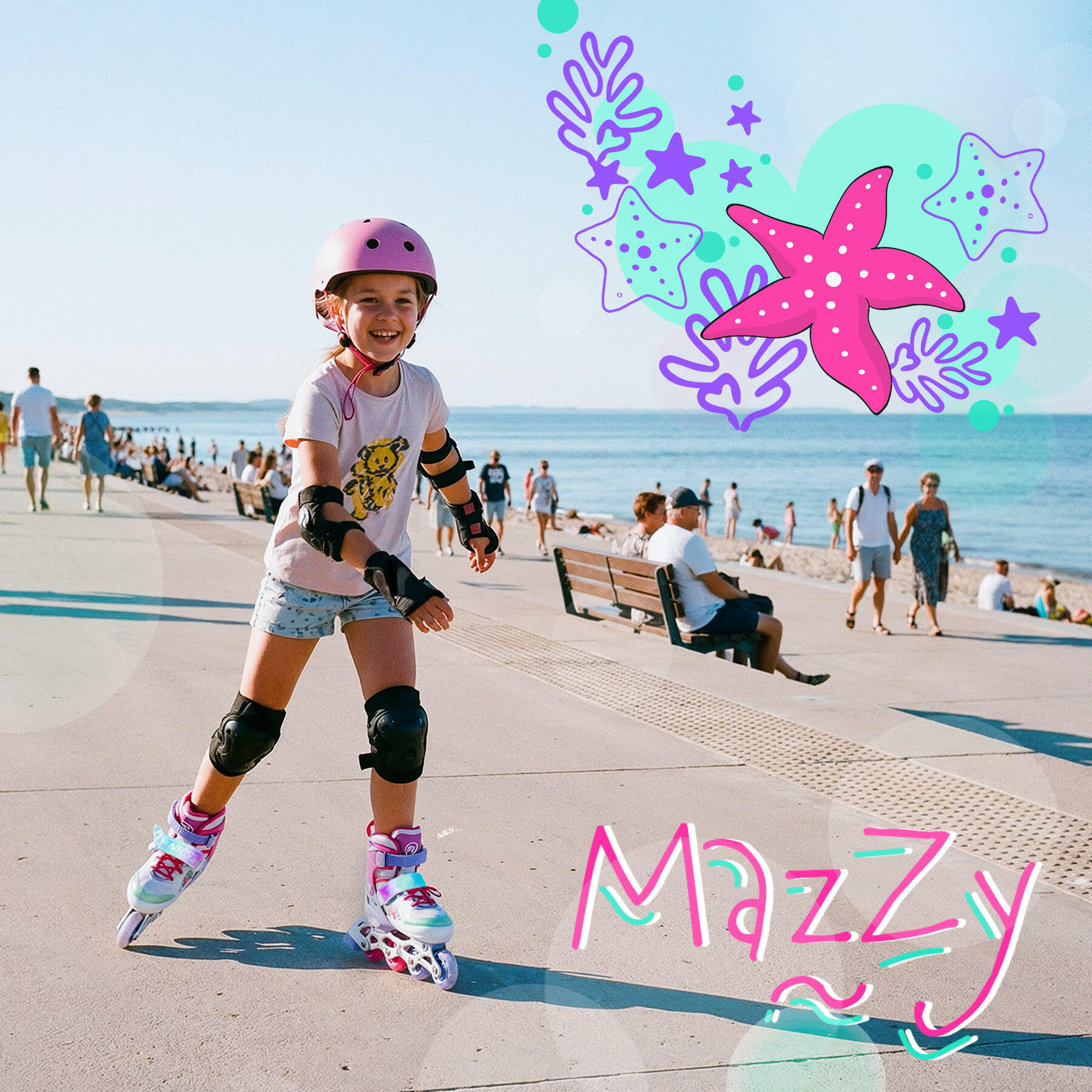 4-in-1 verstelbare inline skates voor kinderen Mazzy NH18150 Nils Fun 3/7