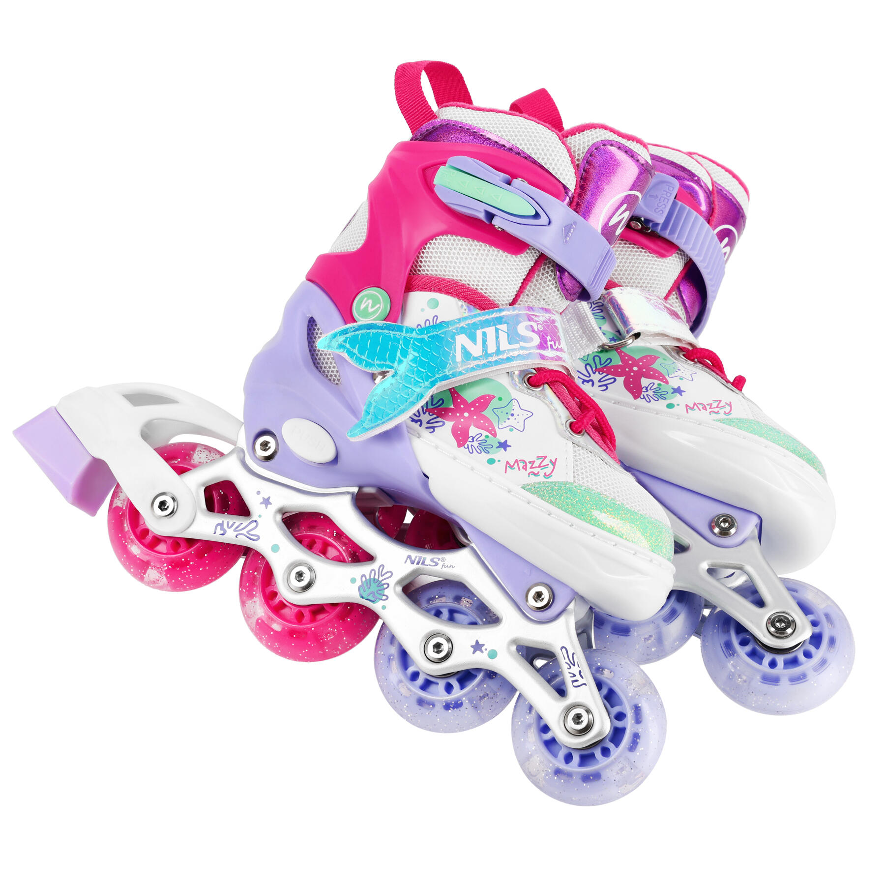 4-in-1 verstelbare inline skates voor kinderen Mazzy NH18150 Nils Fun 7/7