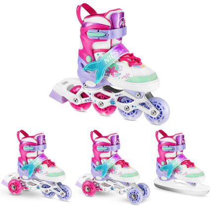 Rollers réglables 4 en 1 pour enfants Mazzy NH18150 Nils Fun