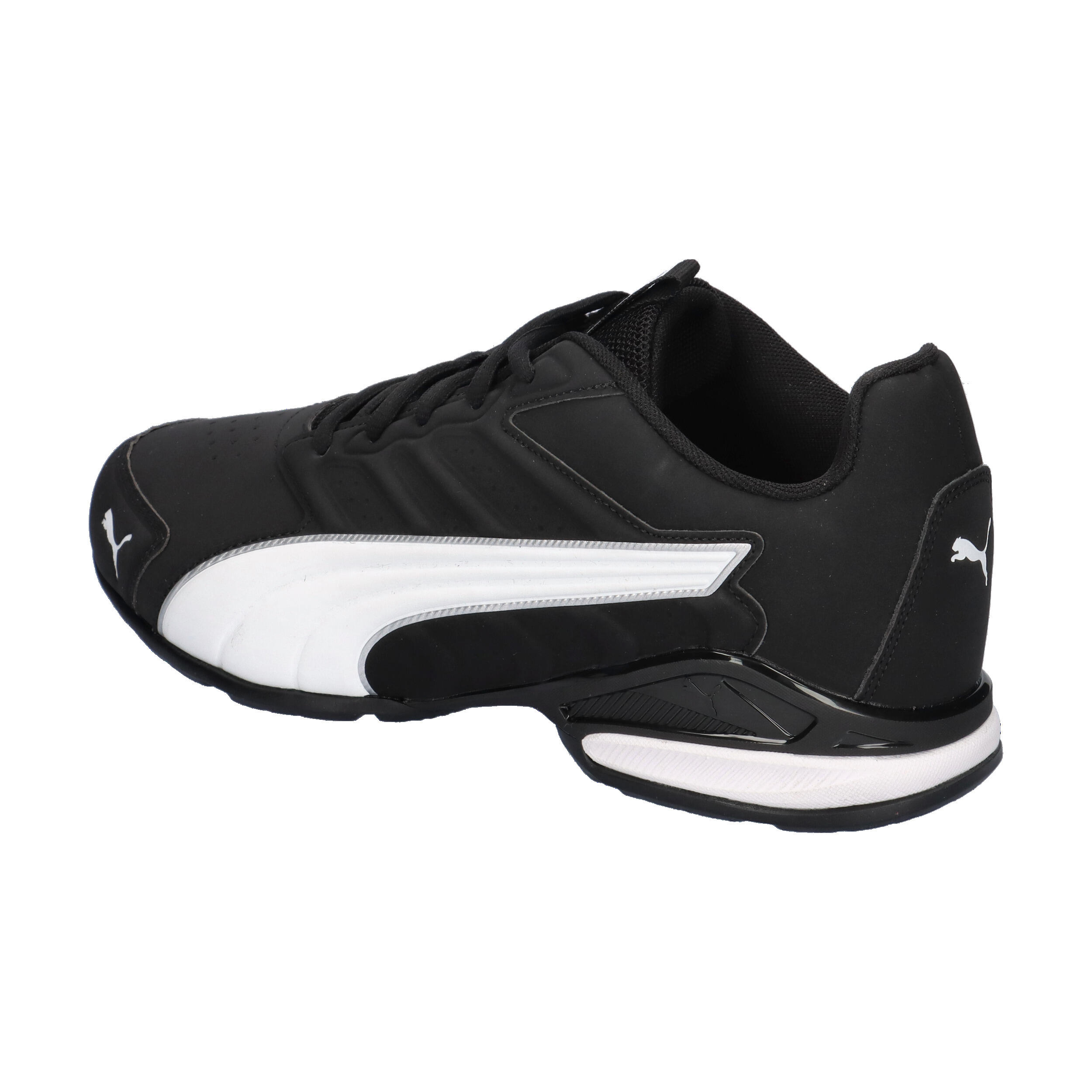 Puma Herren Electro SL Sneaker Turnschuhe 313092 04 Black-White-Puma Silver 11/15