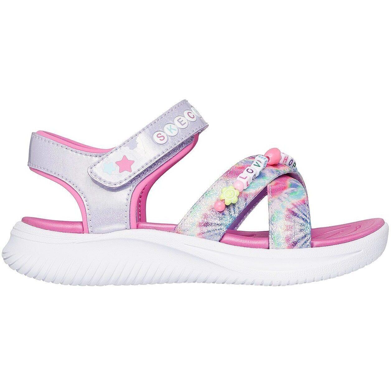 Sandalias Skechers Jumpsters Sandal - Tie Dye Bf, Púrpura, Niños 3/5