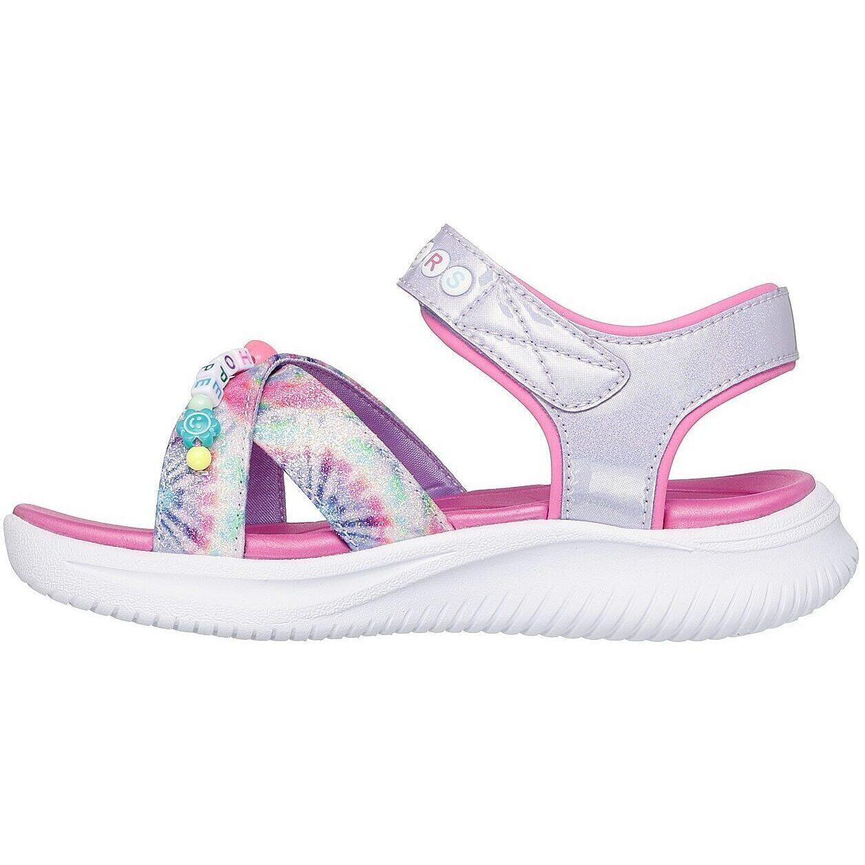Sandalias Skechers Jumpsters Sandal - Tie Dye Bf, Púrpura, Niños 5/5