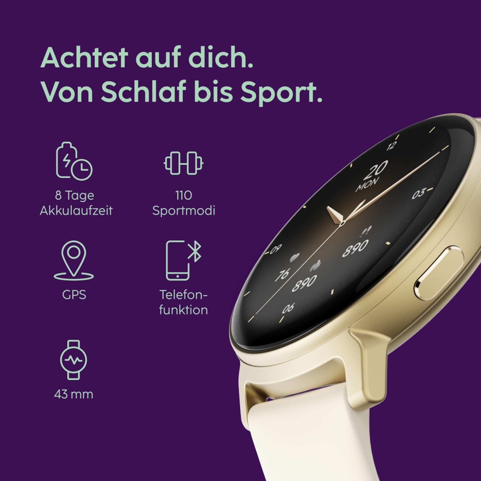 HAMA Smartwatch Arion, mit Telefonfunktion, gold 2/7