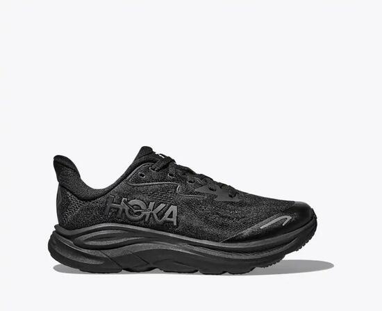 SCARPE RUNNING CAMMINATA HOKA CLIFTON 10 GS COLORE NERO BLACK