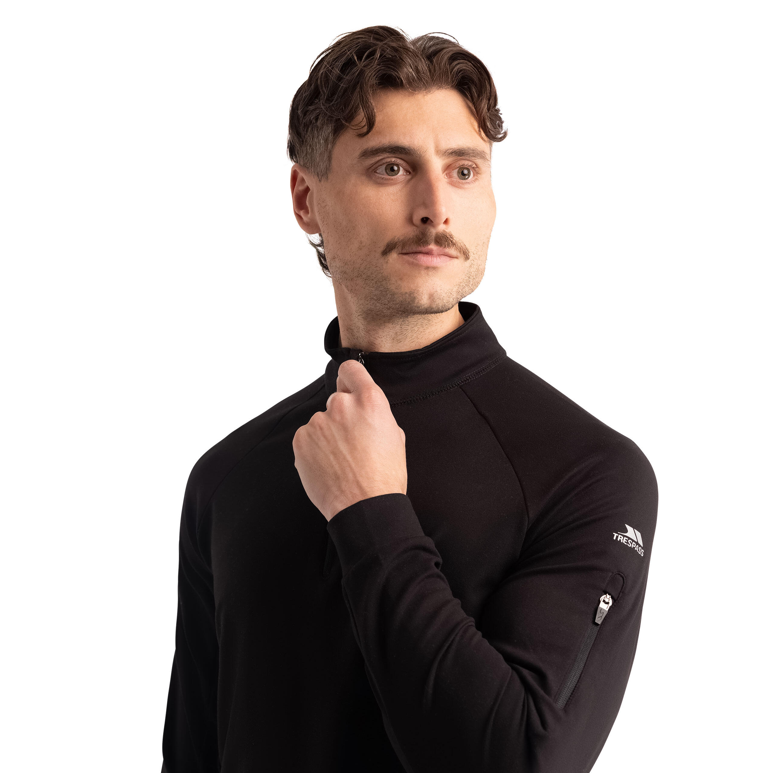 Mens Raglan Sleeve Half Zip Active Top - Zakery 4/5