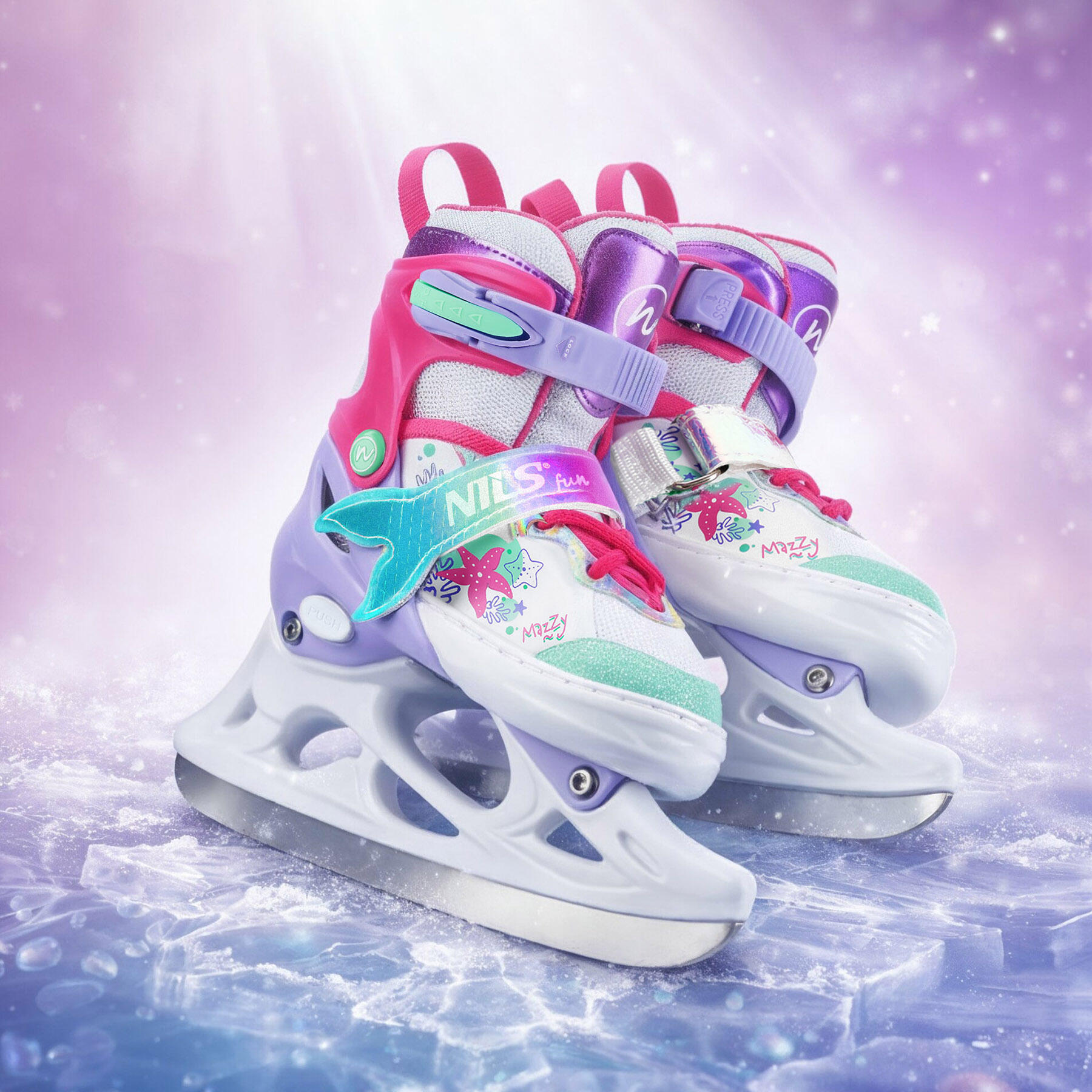 4-in-1 verstelbare inline skates voor kinderen Mazzy NH18150 Nils Fun 5/7