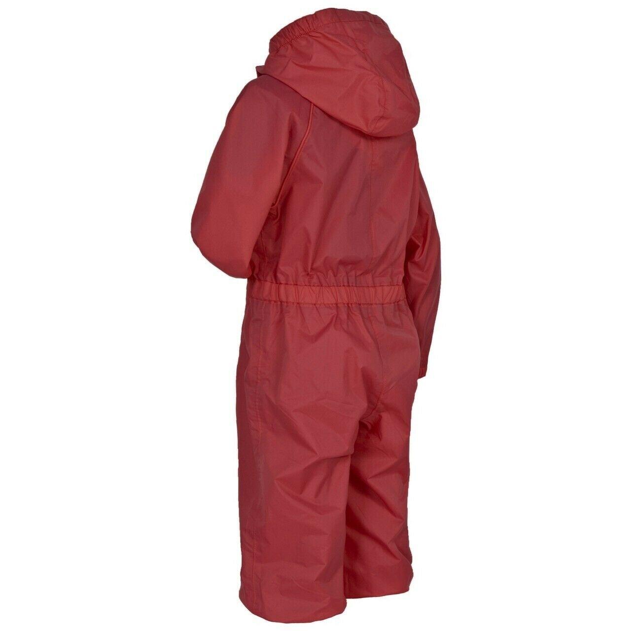 Unisex Kids Grown On Hood Waterproof Rain Suit - Button 5/5