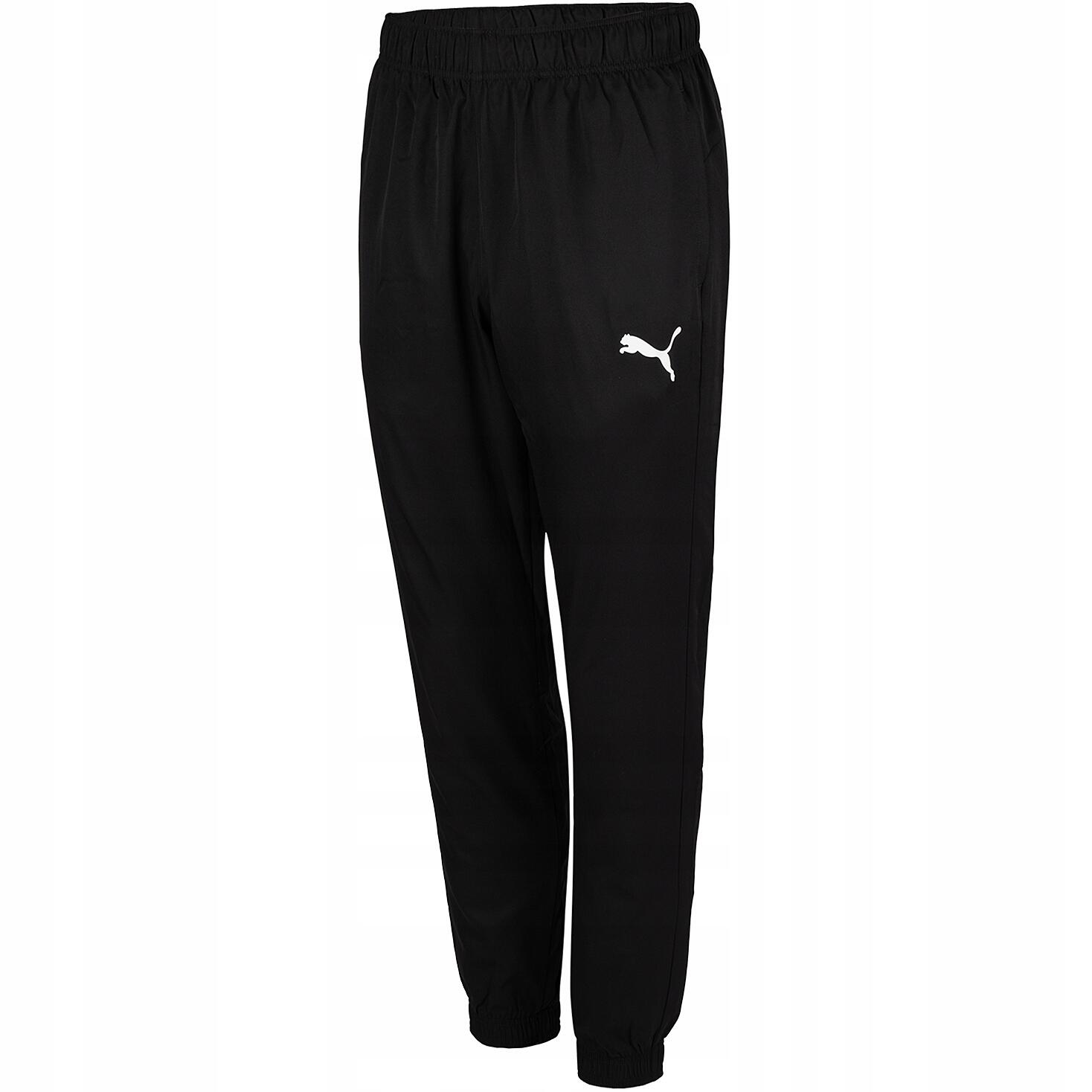 męskie spodnie sportowe dresowe treningowe czarne PUMA ACTIVE WOVEN 586733-01 3/7